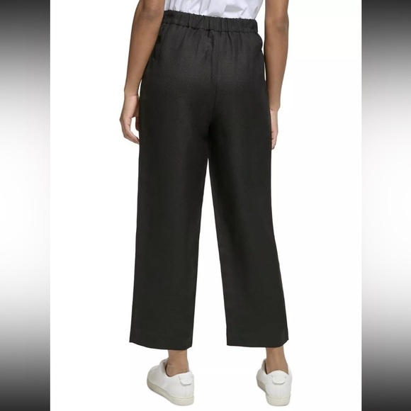 KARL LAGERFELD PARIS Women's Linen Blend Cropped Pants Size 14 - Picture 5 of 11